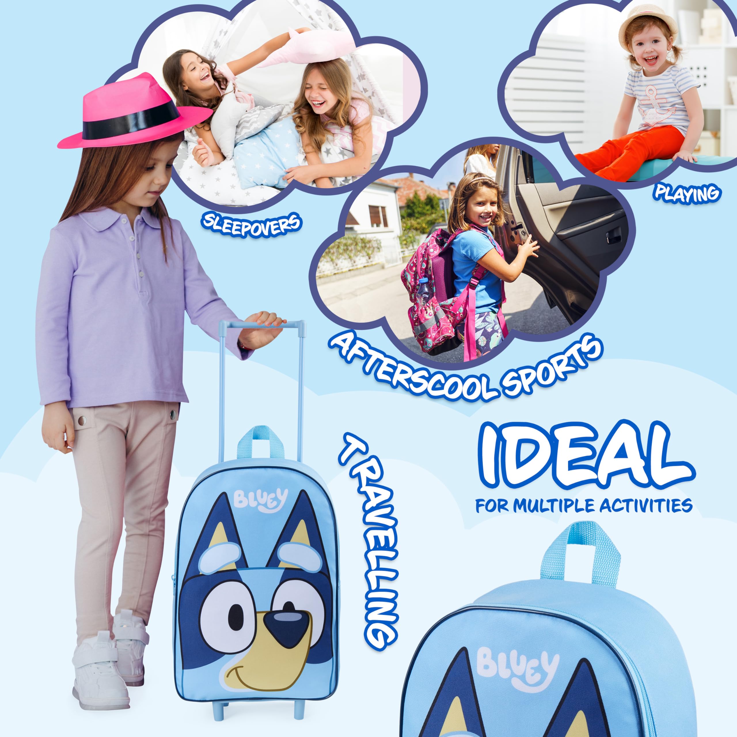 Foto 5 | Maleta De Equipaje Bluey, Plegable, 39 X 27 Cm, 2 Ruedas - Venta Internacional.