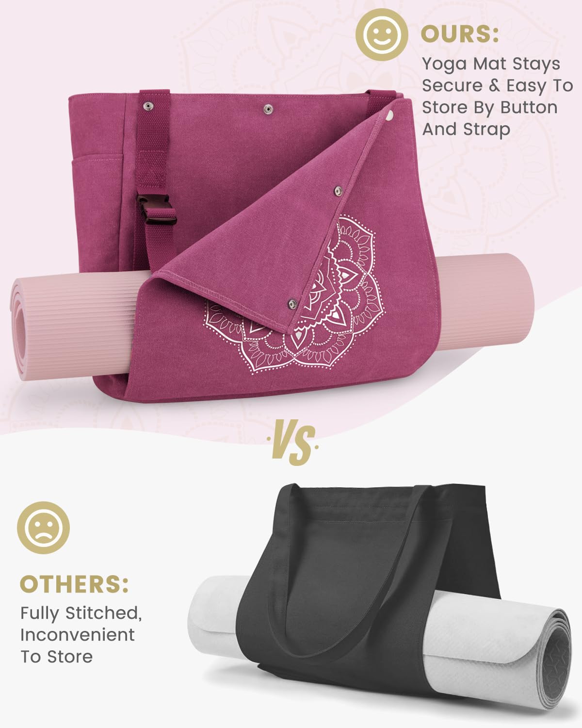 Foto 3 pulgar | Bolsa Para Esterilla De Yoga Gonex, Bolsa De Lona Roja Rosa - Venta Internacional.