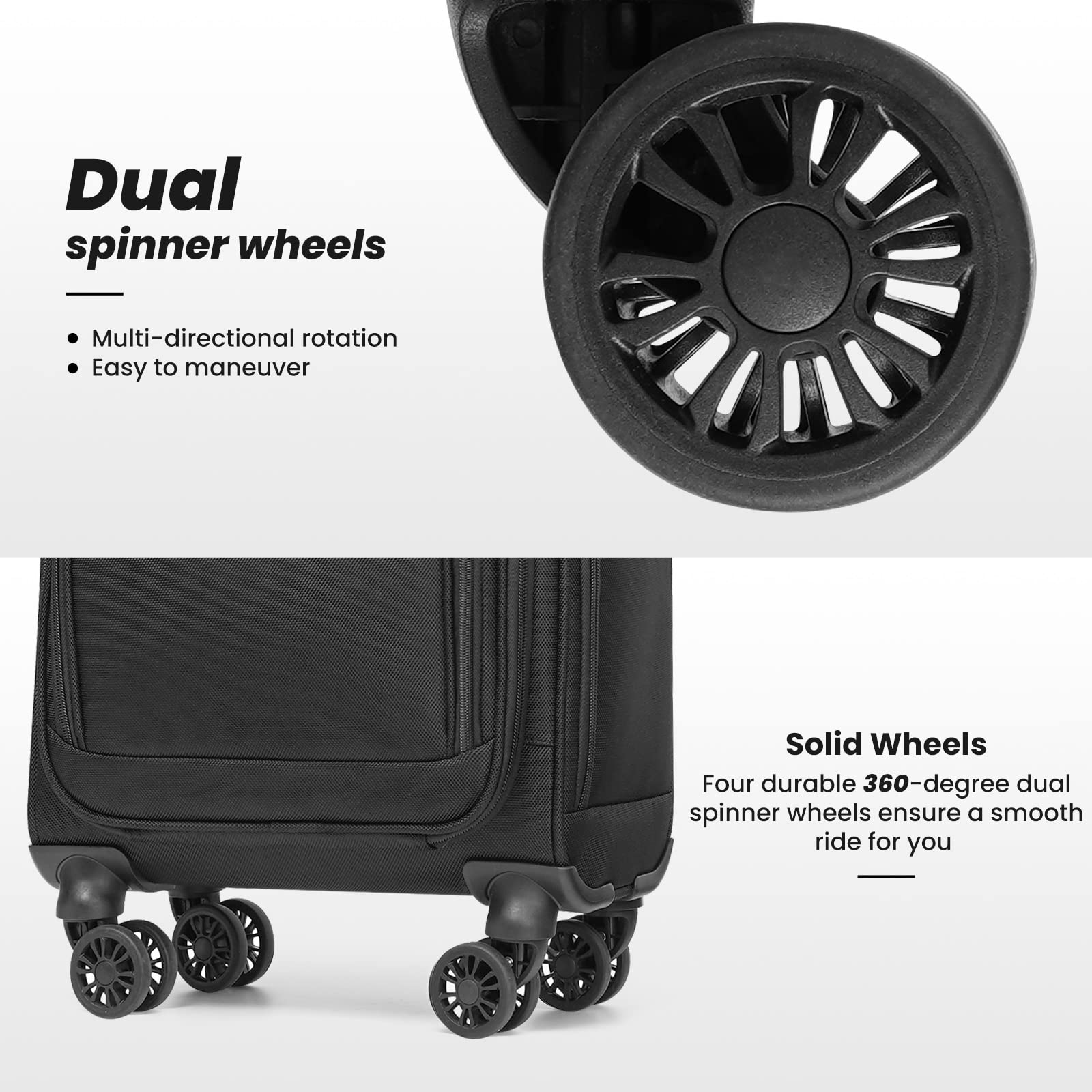 Foto 7 pulgar | Equipaje De Mano Para Debajo Del Asiento Coolife, Ligero, 18.7 Pulgadas - Venta Internacional.