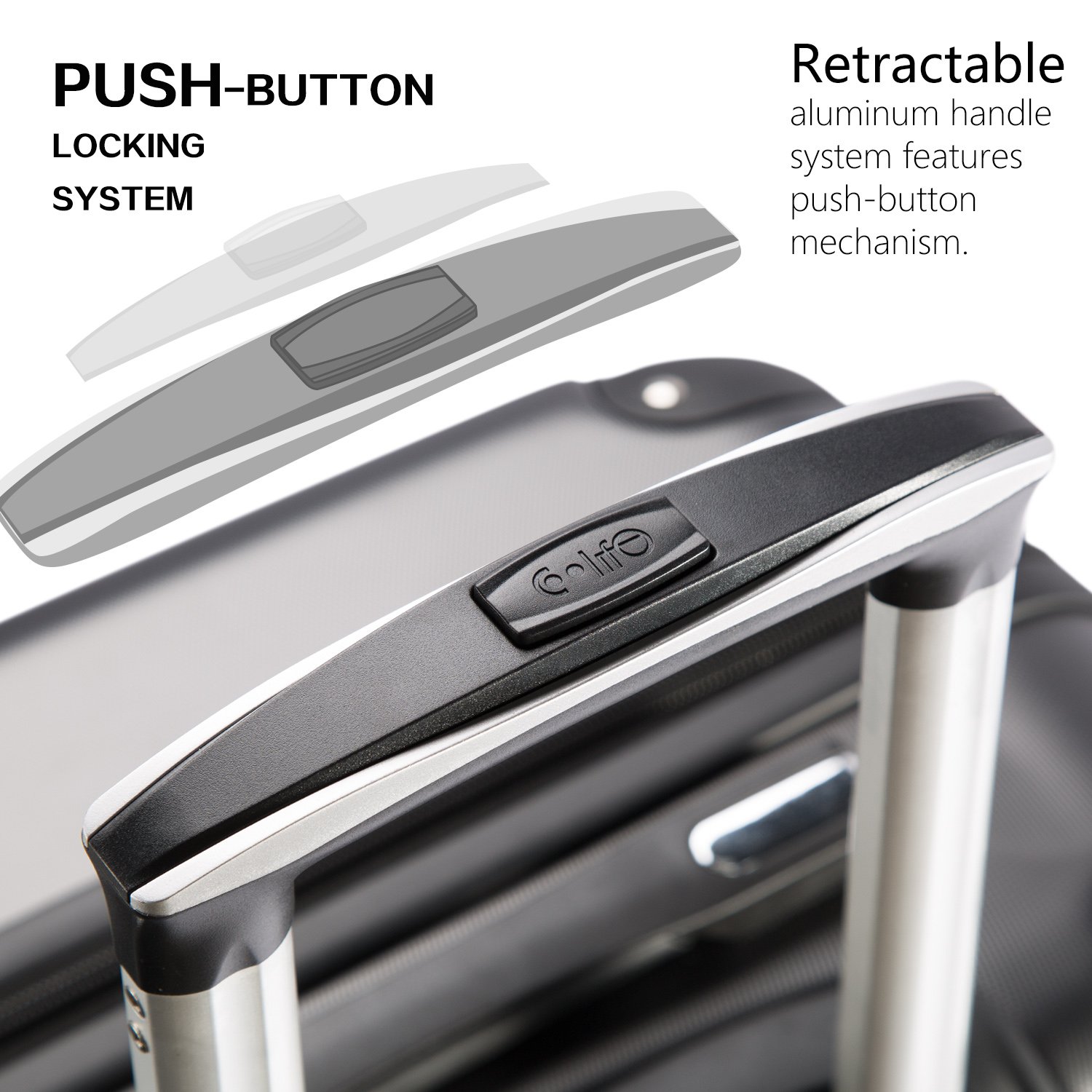 Foto 4 pulgar | Equipaje De Mano Coolife Con Tapa Giratoria Tsa Lock De 56 Cm - Venta Internacional.