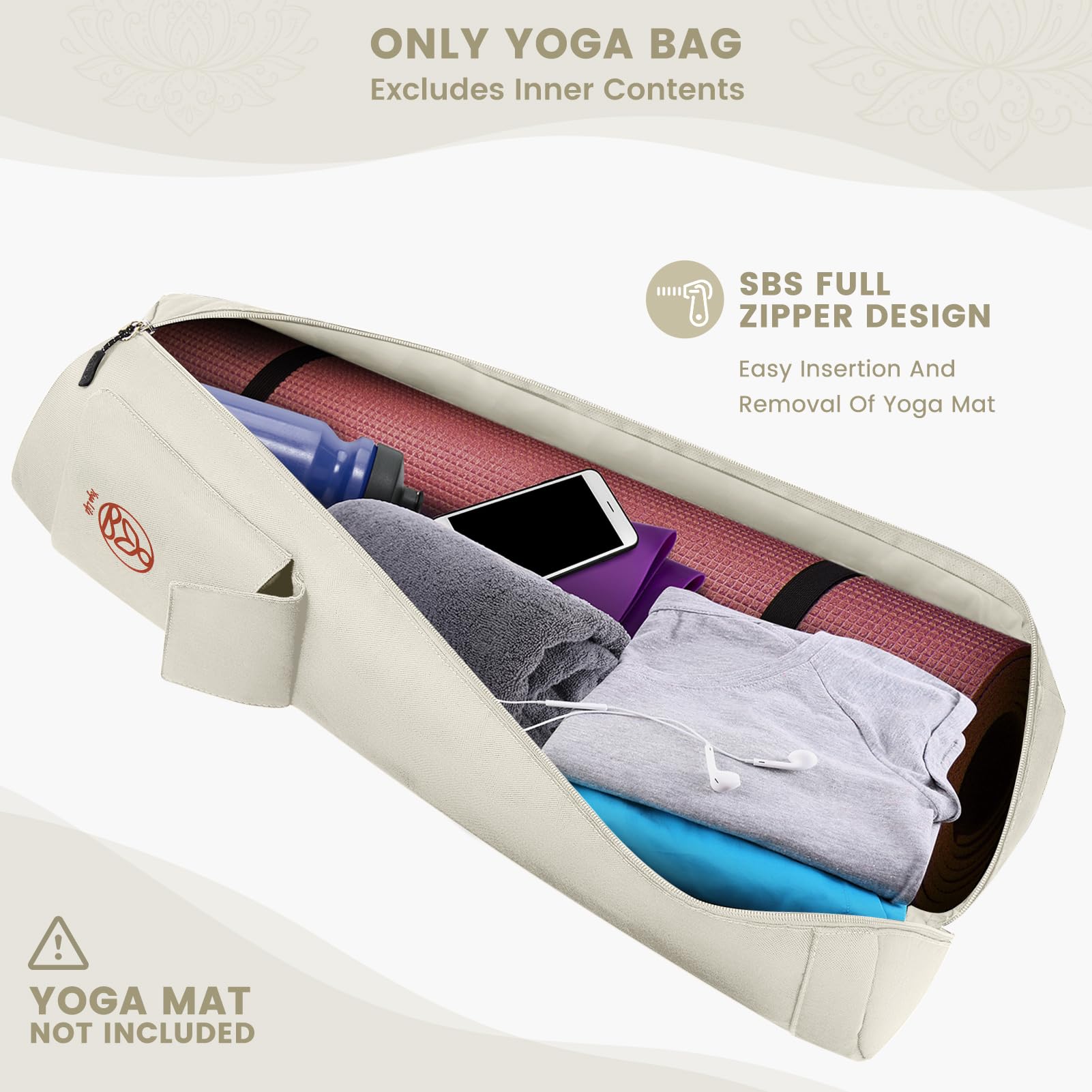 Foto 7 pulgar | Bolsa Para Esterilla De Yoga Gonex Con Cierre Completo Y Bolsillo Húmedo Para Mujeres Y Hombres - Venta Internacional.