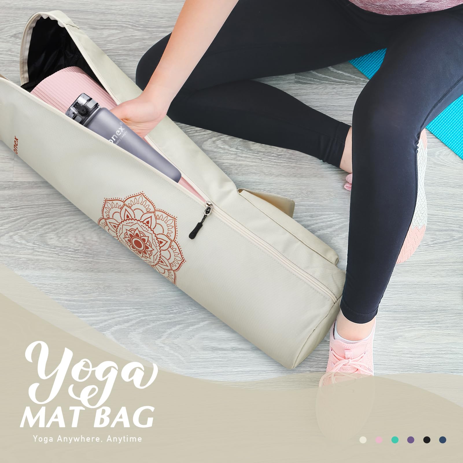 Foto 8 pulgar | Bolsa Para Esterilla De Yoga Gonex Con Cierre Completo Y Bolsillo Húmedo Para Mujeres Y Hombres - Venta Internacional.