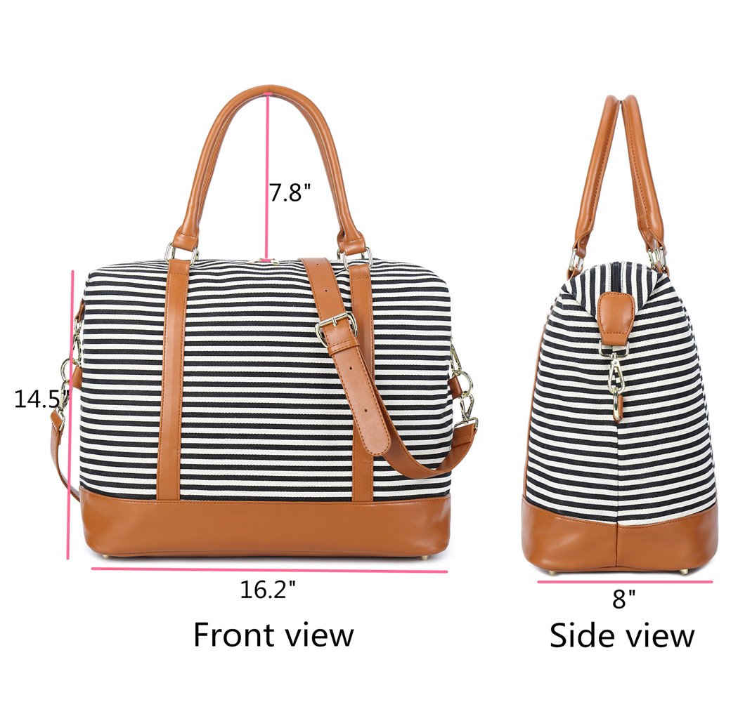 Foto 4 pulgar | Bolso Weekender Bluboon Para Mujer, De Lona, De Mano, De Noche, Negro - Venta Internacional.