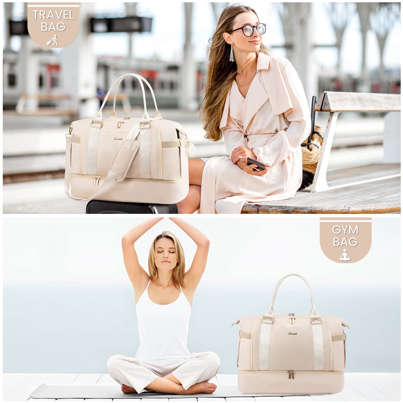 Foto 6 pulgar | Bolsa De Gimnasio Lovevook Bolsa De Viaje Con Puerto De Carga Usb Para Mujer - Venta Internacional.