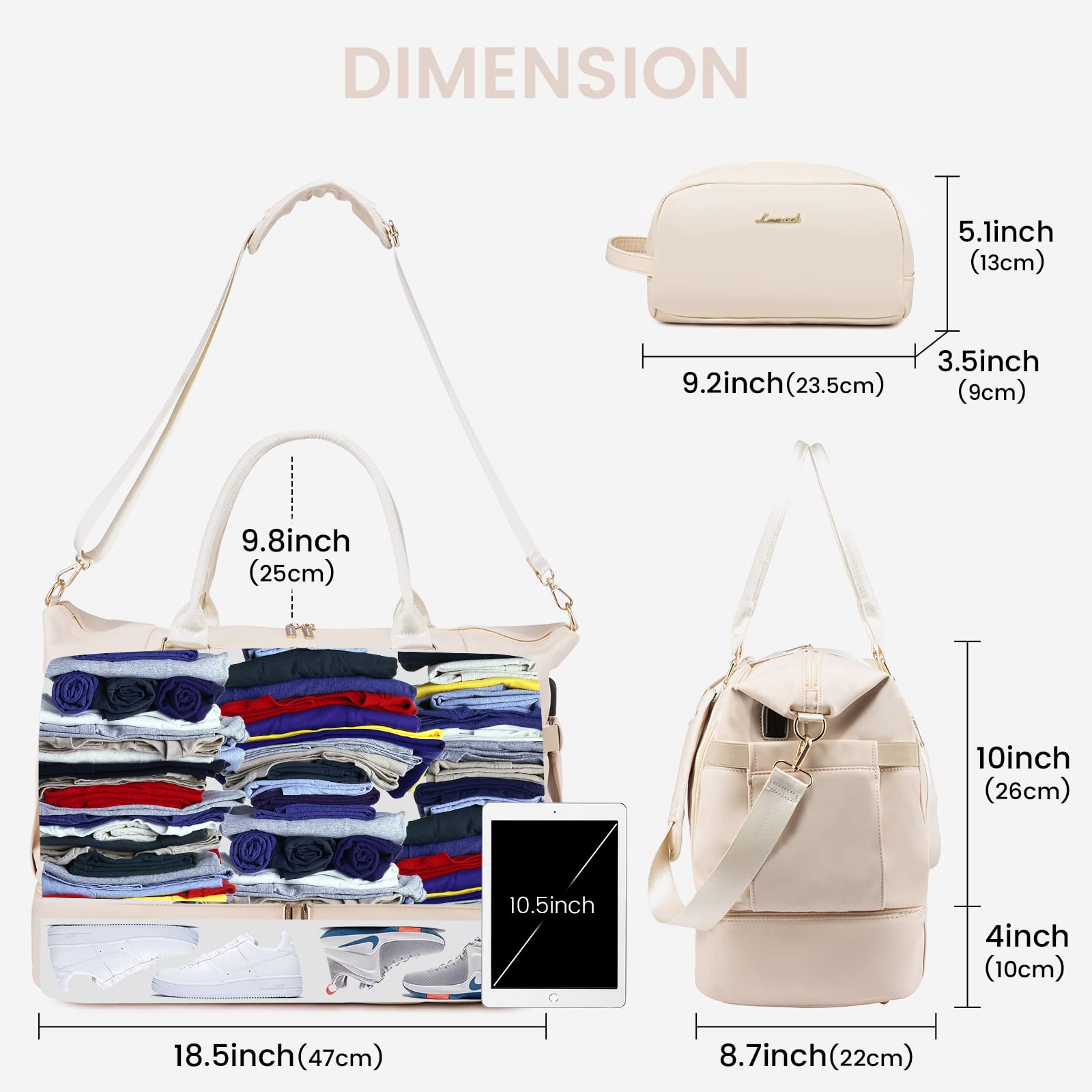 Foto 8 pulgar | Bolsa De Gimnasio Lovevook Bolsa De Viaje Con Puerto De Carga Usb Para Mujer - Venta Internacional.