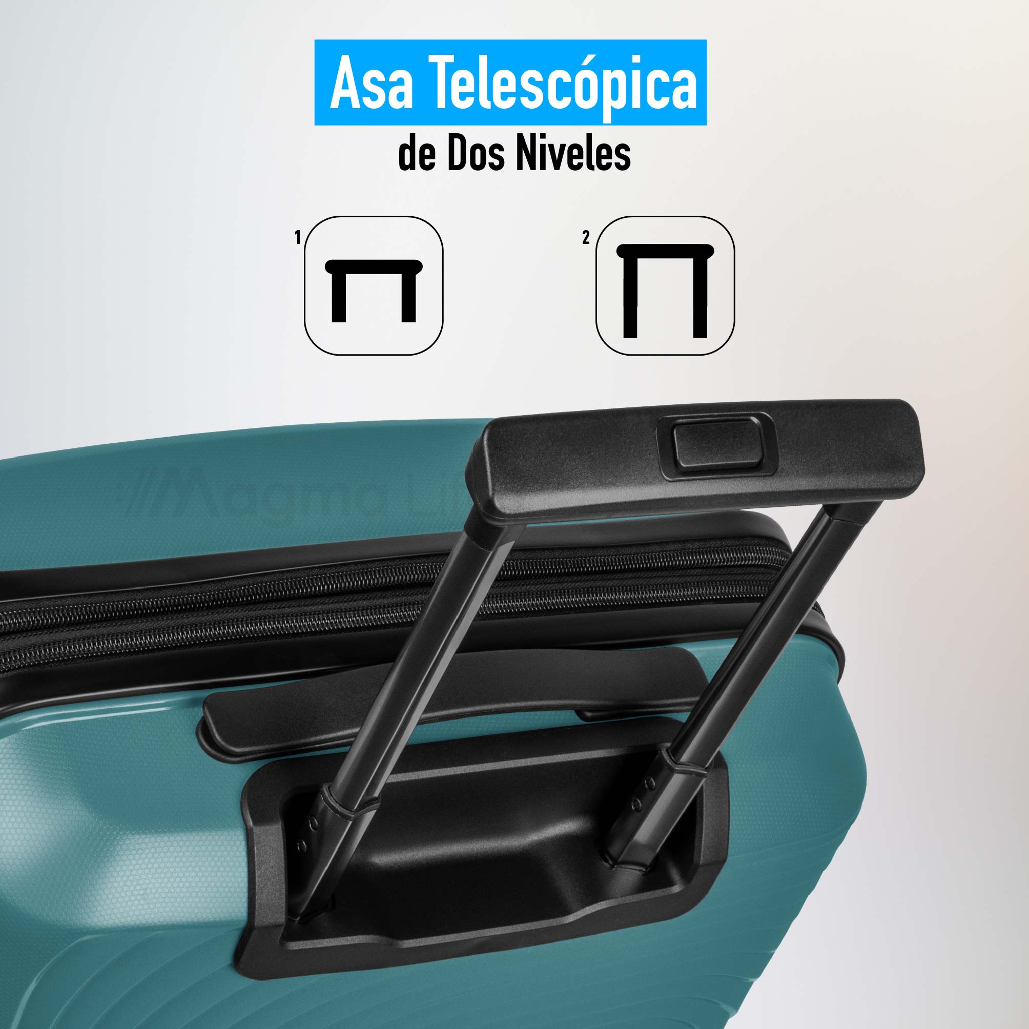 Foto 8 pulgar | Magmalife Maleta De Viaje Orbit Carry On, 10 Kg, Cerradura Tsa, 8 Rueda, Asa Telescópica