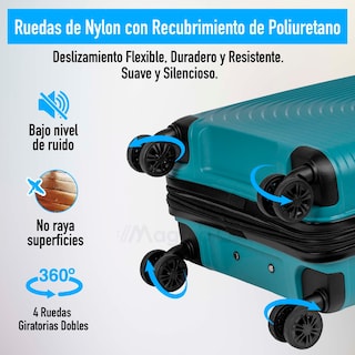 Foto 8 | Magmalife Maleta De Viaje Orbit Carry On, 10 Kg, Cerradura Tsa, 8 Rueda, Asa Telescópica