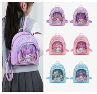 Foto 2 | Unicornio Diseño Mochila Escolar Kinder Sun Bolitas Con Bolsa Transparente Para Niña