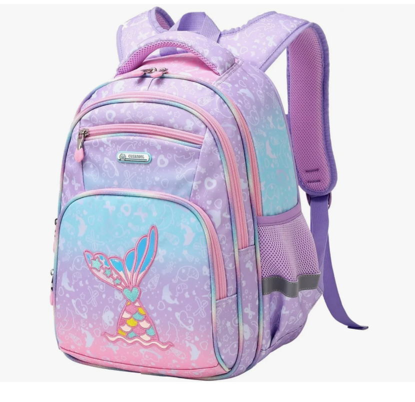 Foto 1 | Mochila Escolar Infantil Impermeable De Sirena Para Primaria