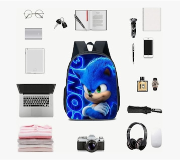 Foto 3 | Mochila, Lonchera Y Lapicera De Sonic Para Niños: Juego De 3 Piezas Con Capacidad Grande