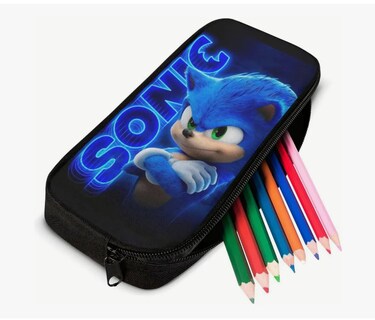 Foto 5 | Mochila, Lonchera Y Lapicera De Sonic Para Niños: Juego De 3 Piezas Con Capacidad Grande