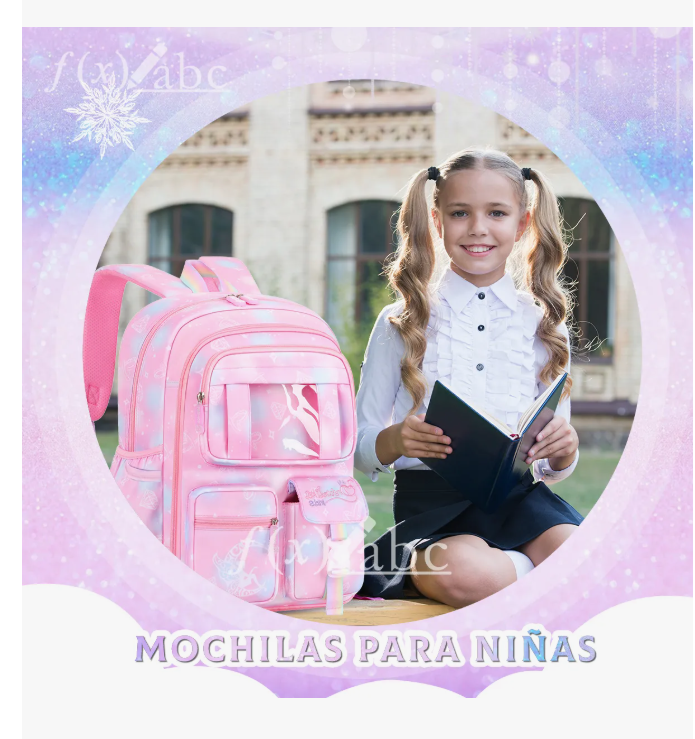 Foto 3 | Mochila Escolar Viaje Para Niñas De Primaria Segundaria, Mochila Backpack Espaciosa, Antirrobo, Impermeable,moc