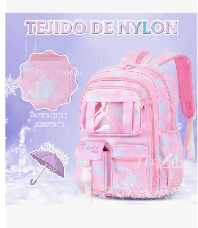 Foto 5 | Mochila Escolar Viaje Para Niñas De Primaria Segundaria, Mochila Backpack Espaciosa, Antirrobo, Impermeable,moc