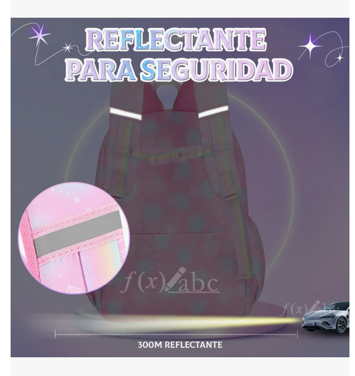 Foto 6 | Mochila Escolar Viaje Para Niñas De Primaria Segundaria, Mochila Backpack Espaciosa, Antirrobo, Impermeable,moc