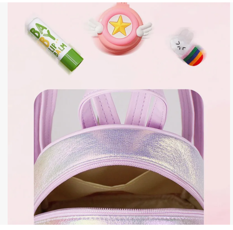 Foto 5 pulgar | Mochila De Lentejuelas Unicornio Para Niñas Bolsa Kinder Con Pelusa