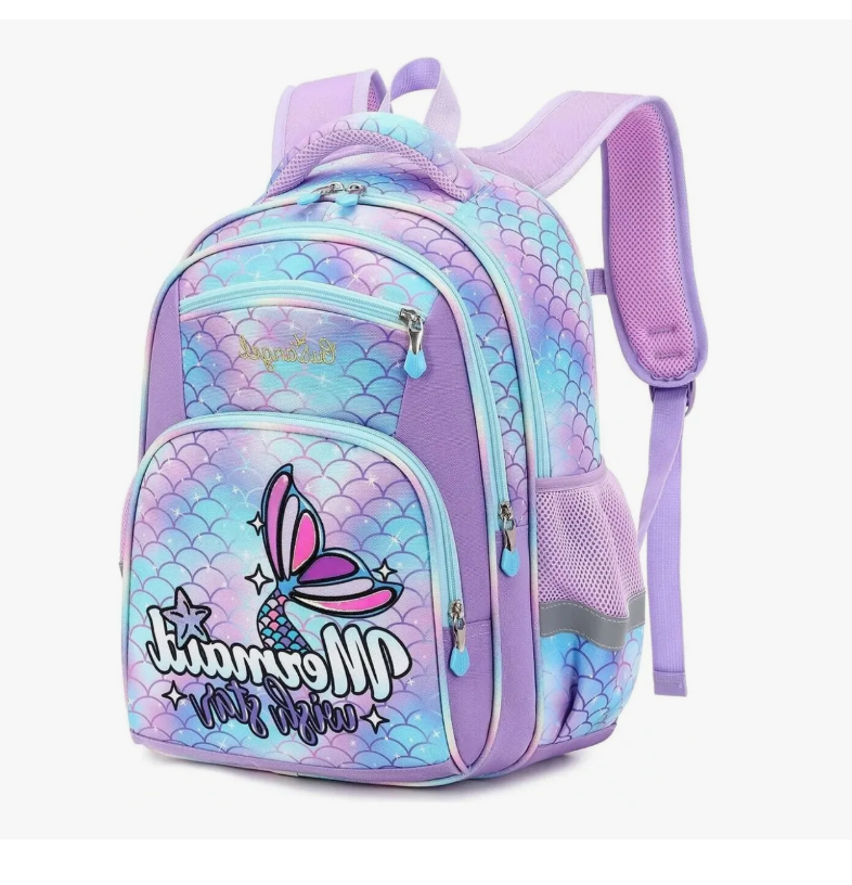 Foto 2 pulgar | Mochila Escolar Infantil Impermeable De Sirena Para Primaria