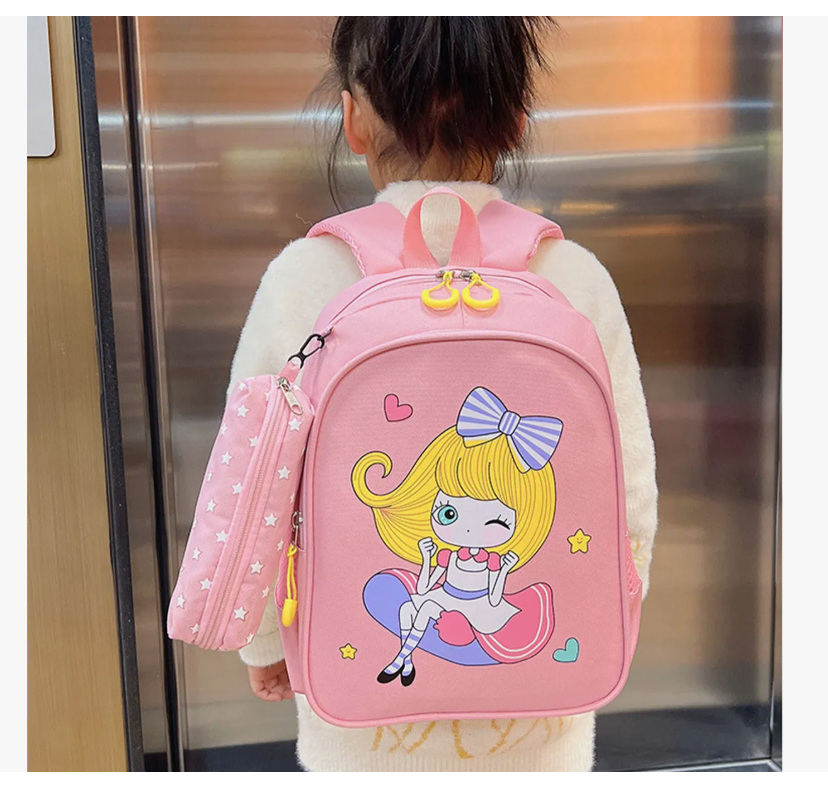 Foto 6 | Mochila Impermeable Para Estudiantes De Escuela Primaria, Mochila Para Niñas, Diseño De Tela De Nailon
