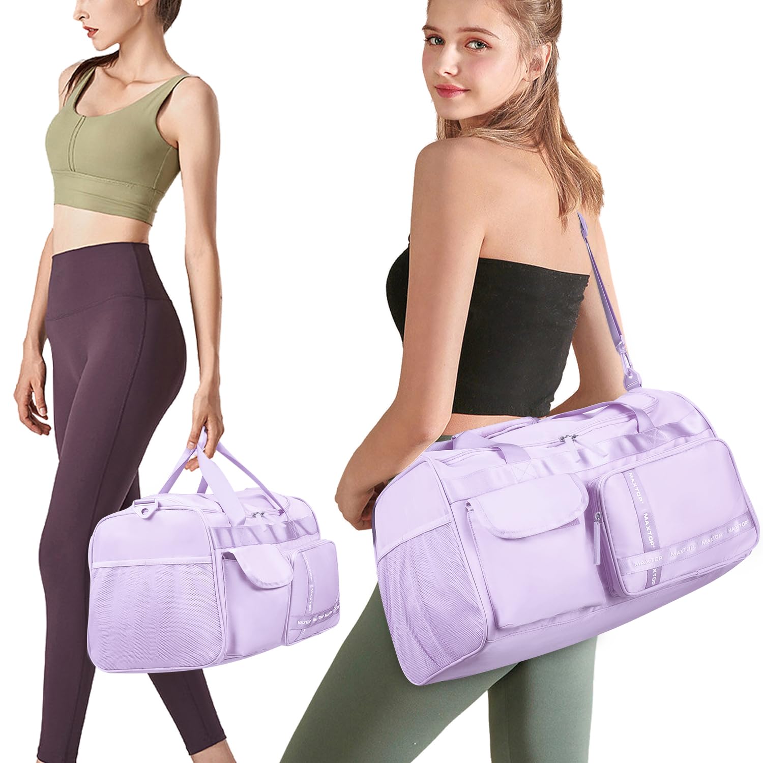 Foto 3 pulgar | Bolsa De Gimnasio Maxtop Lavender Para Mujer, Bolsa De Viaje Para Yoga - Venta Internacional.