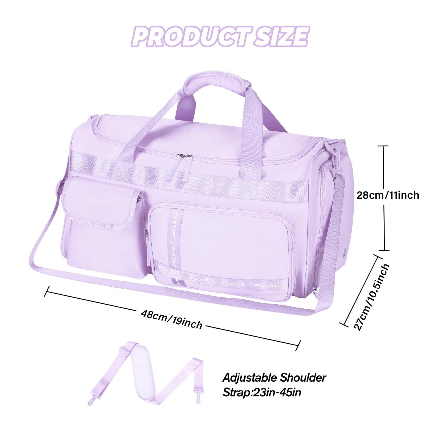 Foto 6 | Bolsa De Gimnasio Maxtop Lavender Para Mujer, Bolsa De Viaje Para Yoga - Venta Internacional.