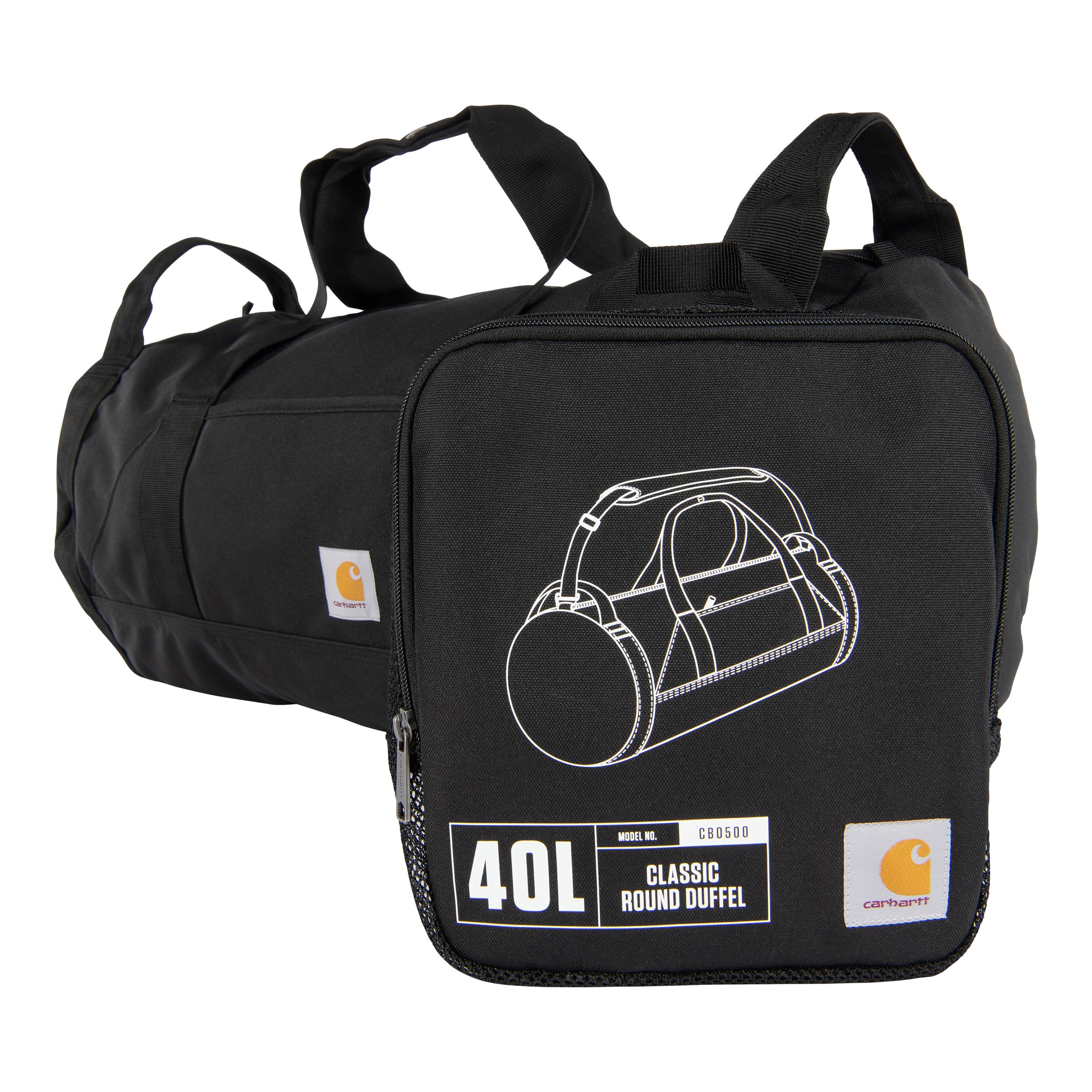 Foto 2 pulgar | Bolsa De Lona Carhartt Classic Redonda Con Bolsa Multiusos De 40 Litros, Color Negro - Venta Internacional.