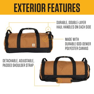 Foto 2 | Bolsa De Lona Carhartt Classic Redonda Con Bolsa Multiusos De 40 Litros, Color Negro - Venta Internacional.