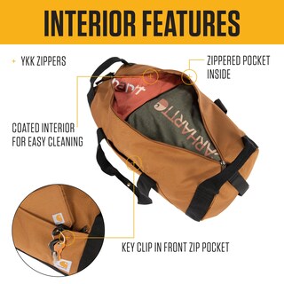 Foto 3 | Bolsa De Lona Carhartt Classic Redonda Con Bolsa Multiusos De 40 Litros, Color Negro - Venta Internacional.
