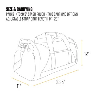 Foto 5 | Bolsa De Lona Carhartt Classic Redonda Con Bolsa Multiusos De 40 Litros, Color Negro - Venta Internacional.