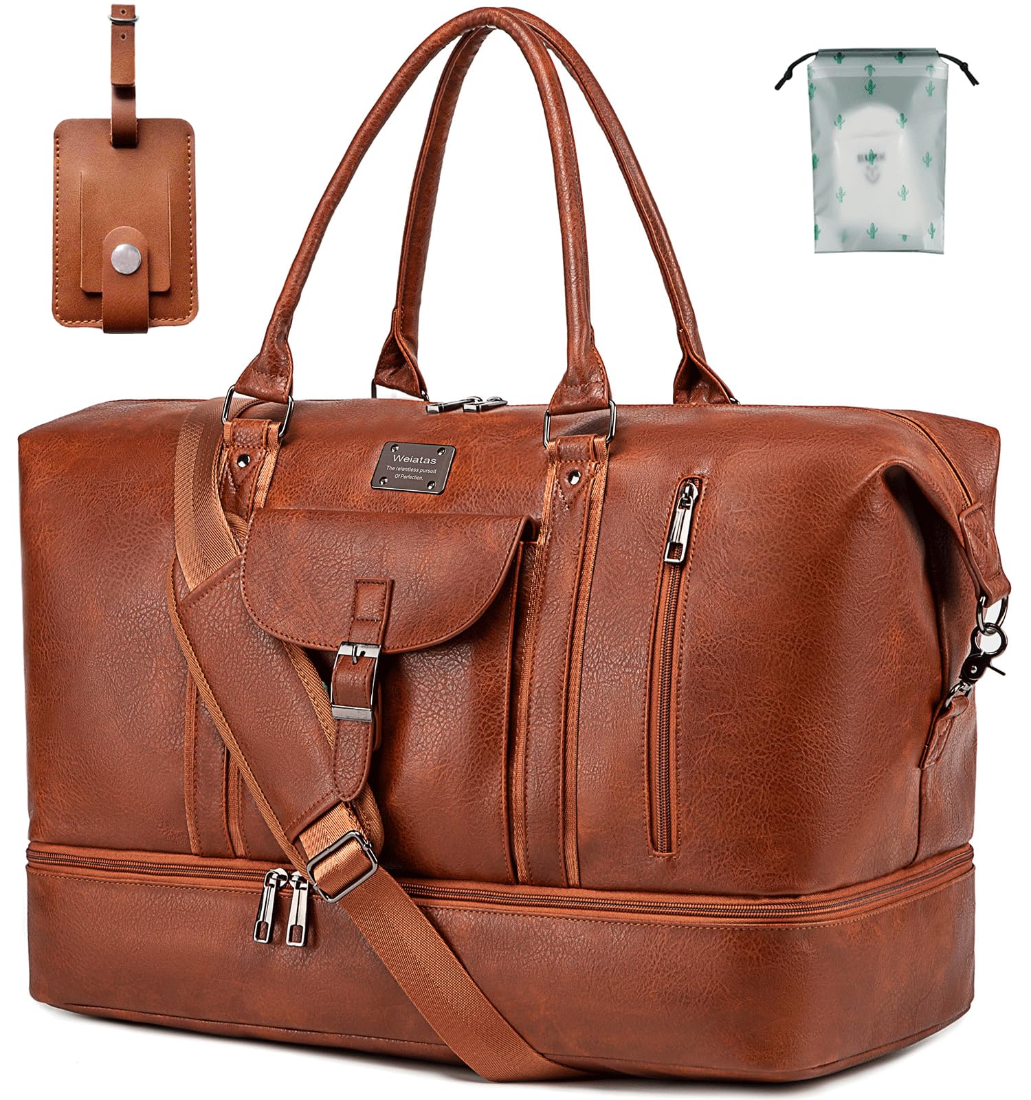 Foto 1 | Bolsa De Viaje De Piel Weiatas Impermeable Para Hombre Y Mujer - Venta Internacional.