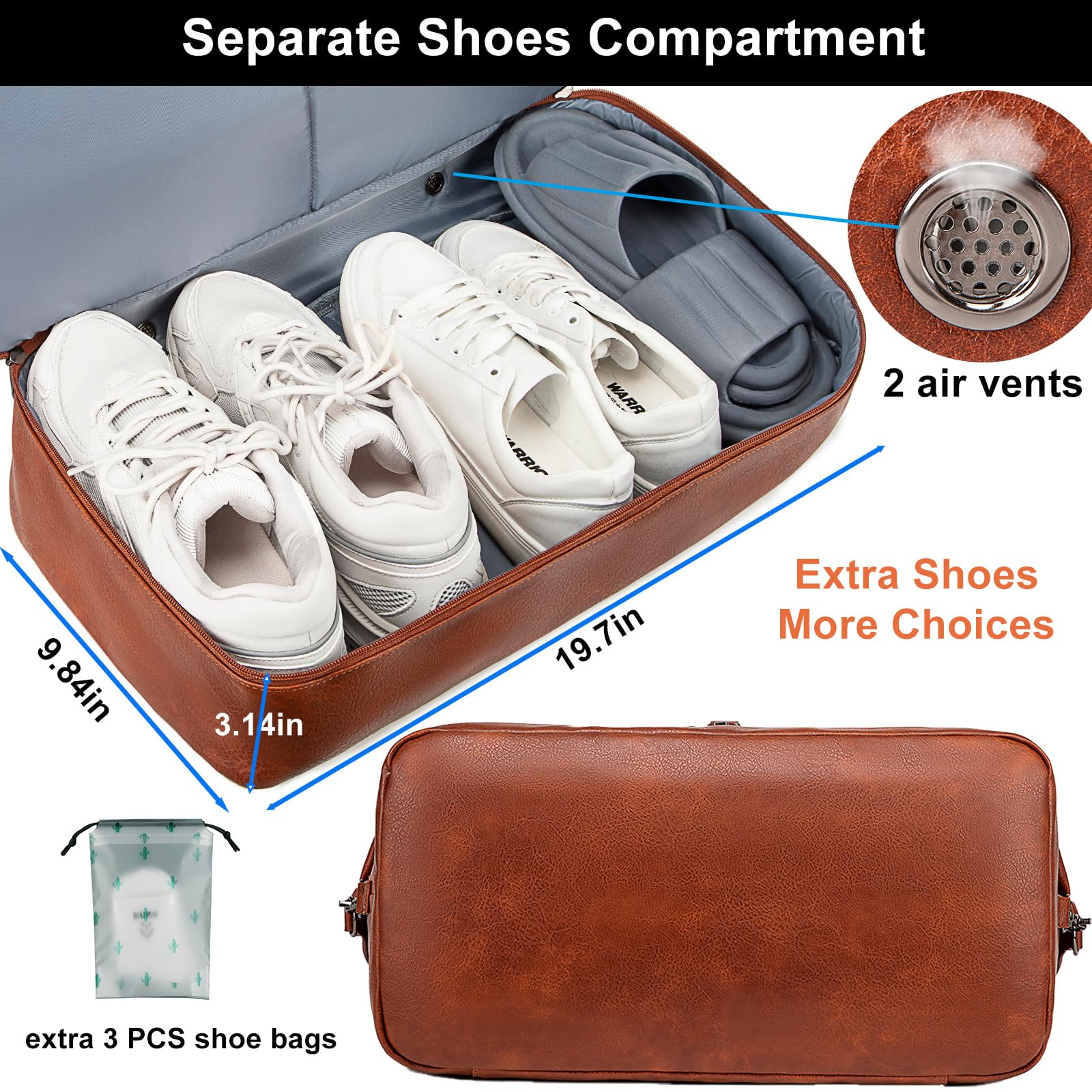 Foto 4 pulgar | Bolsa De Viaje De Piel Weiatas Impermeable Para Hombre Y Mujer - Venta Internacional.