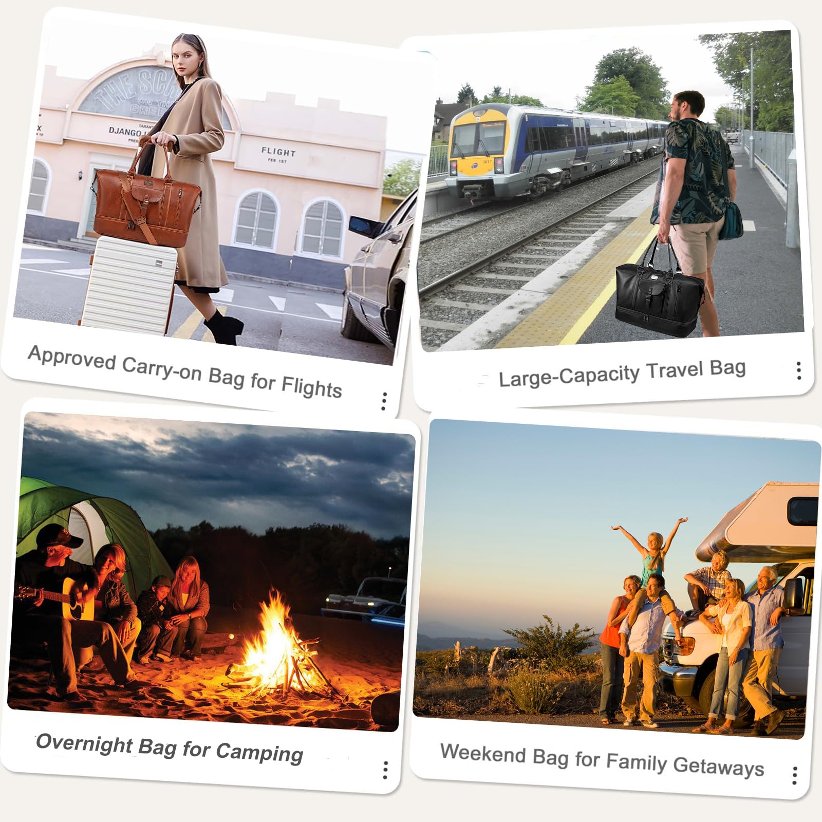 Foto 7 pulgar | Bolsa De Viaje De Piel Weiatas Impermeable Para Hombre Y Mujer - Venta Internacional.