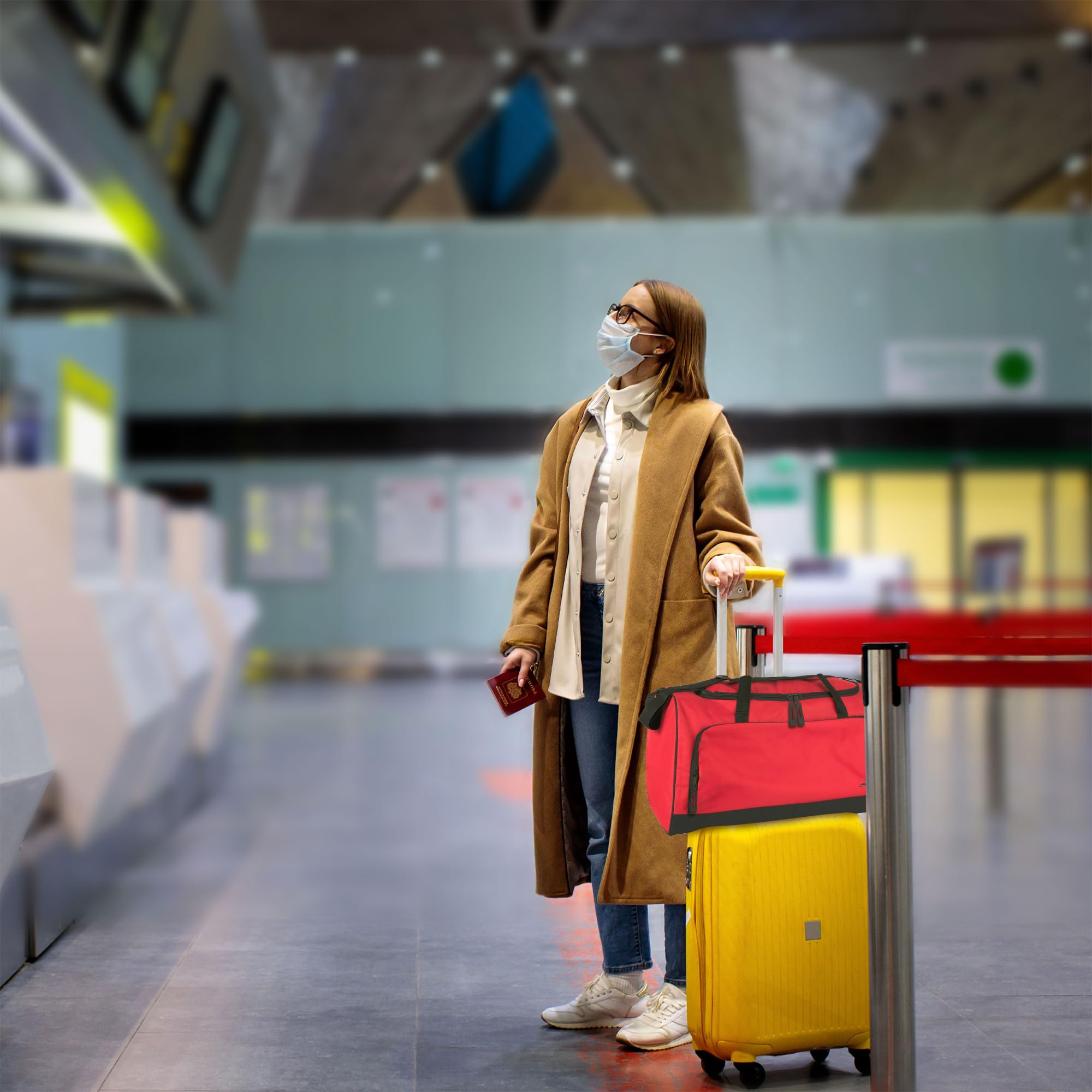 Foto 6 | Bolsa De Lona Ligera Trailmaker De 55 Litros Para Viajes, Color Rojo - Venta Internacional.