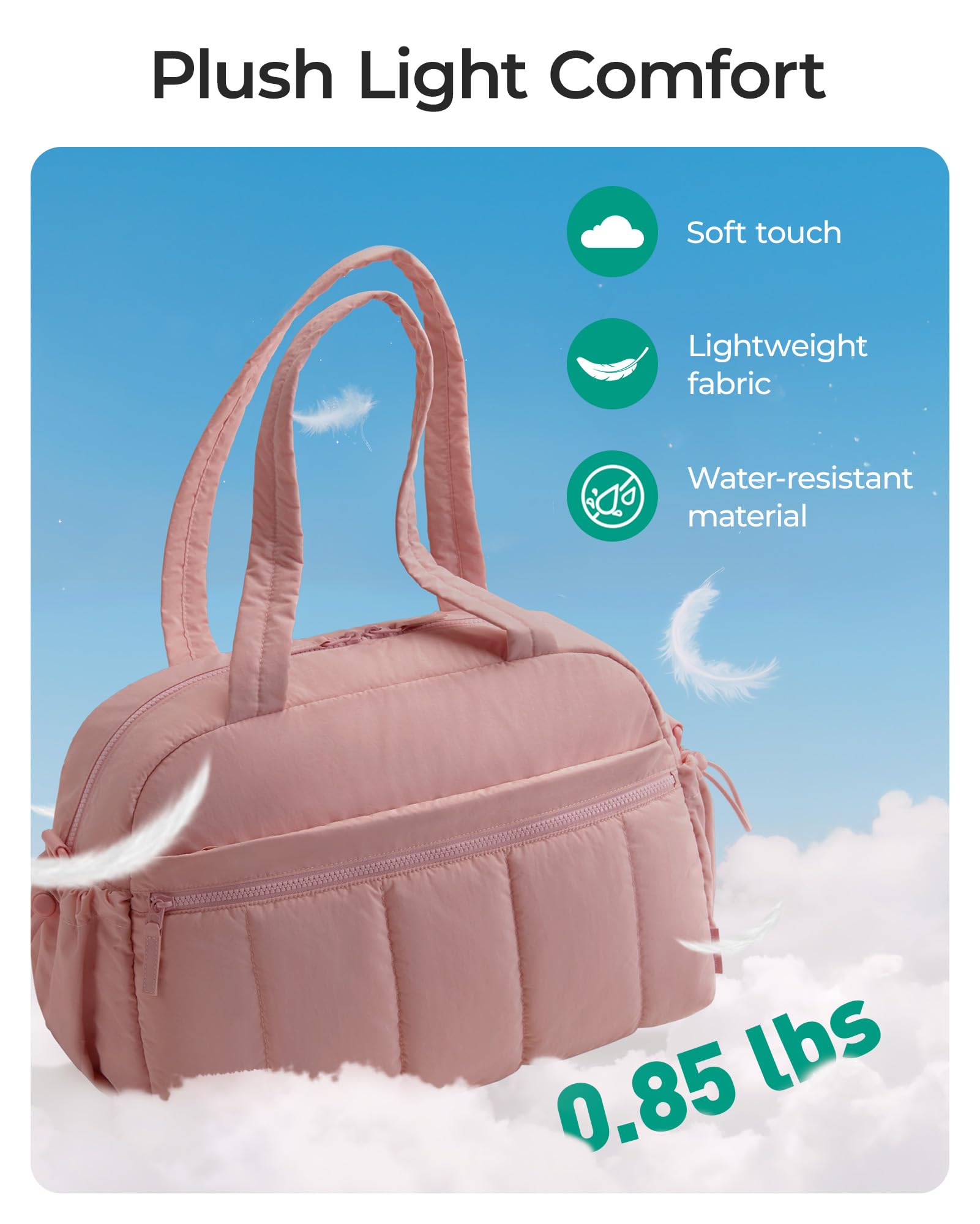 Foto 5 pulgar | Bolsa De Gimnasio Bagsmart Duffle Para Mujer, Bolsa De Viaje De 24 Litros, Color Rosa Opaco - Venta Internacional.