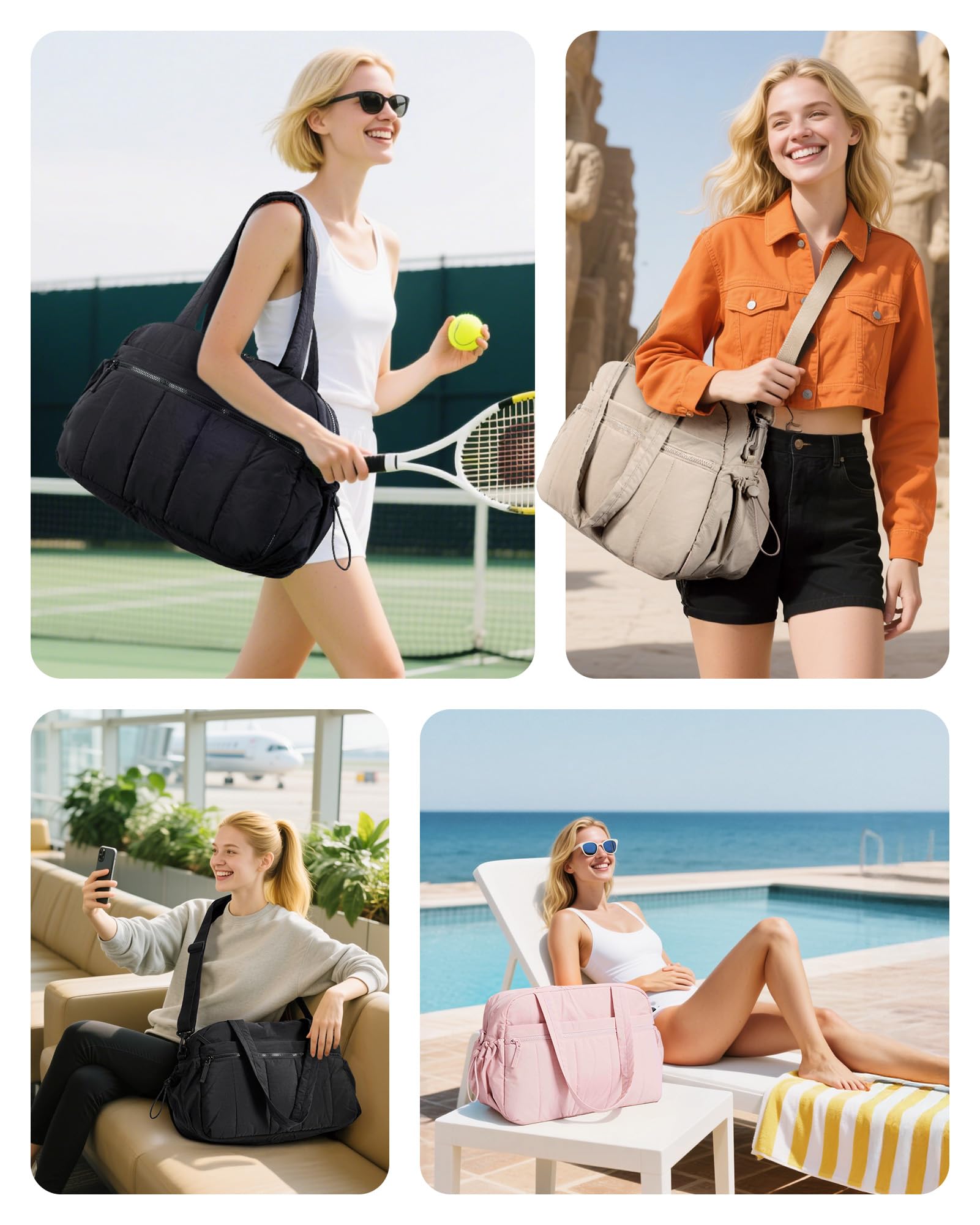 Foto 7 pulgar | Bolsa De Gimnasio Bagsmart Duffle Para Mujer, Bolsa De Viaje De 24 Litros, Color Rosa Opaco - Venta Internacional.
