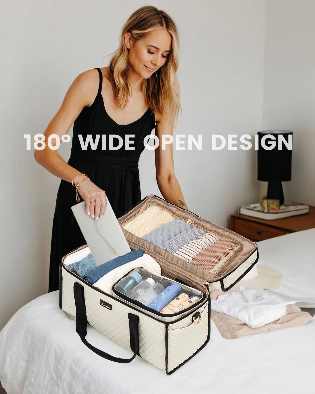 Foto 2 | Set De 3 Bolsas De Viaje Lovevook Travel Weekender Para Mujer - Venta Internacional.