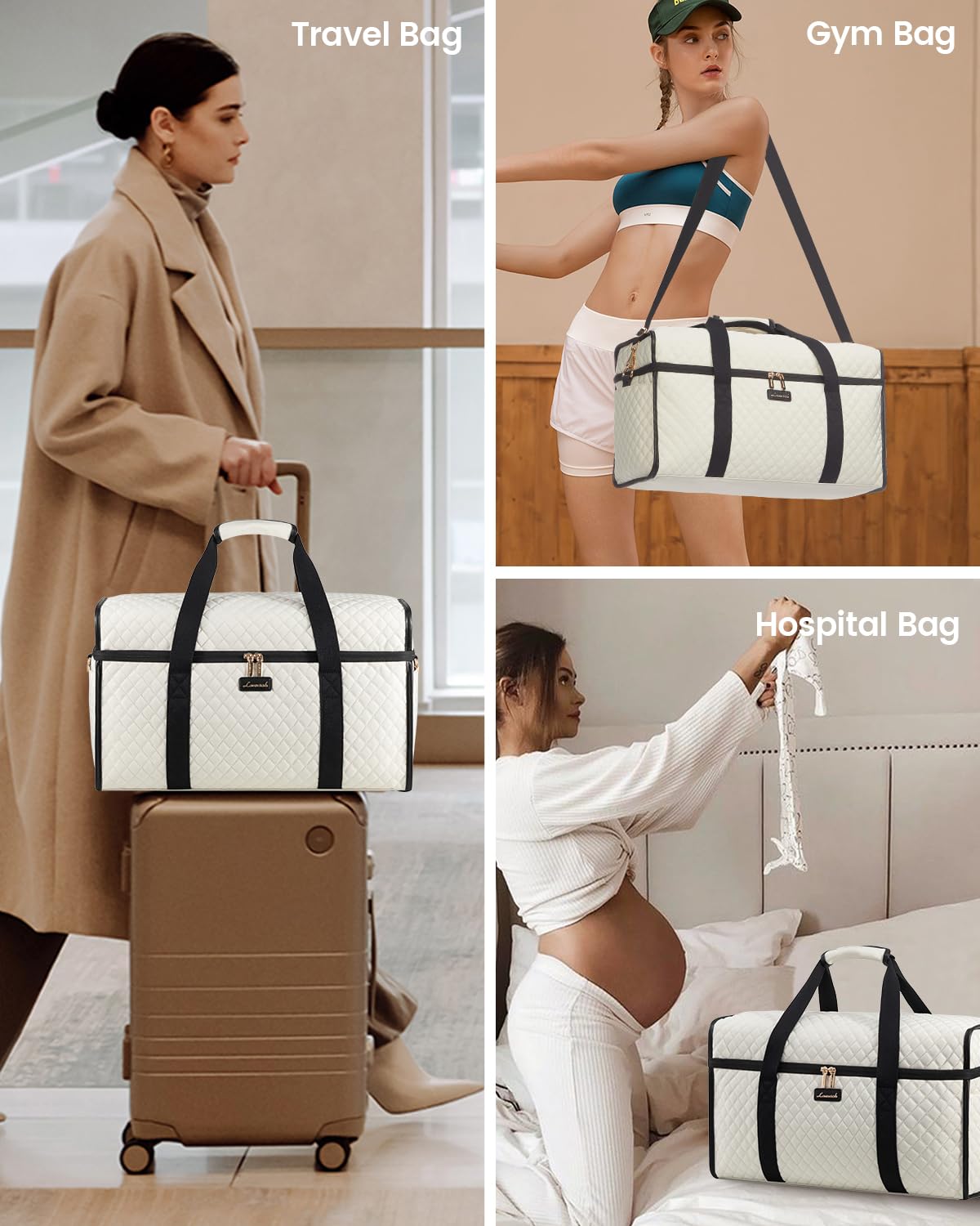 Foto 7 pulgar | Set De 3 Bolsas De Viaje Lovevook Travel Weekender Para Mujer - Venta Internacional.