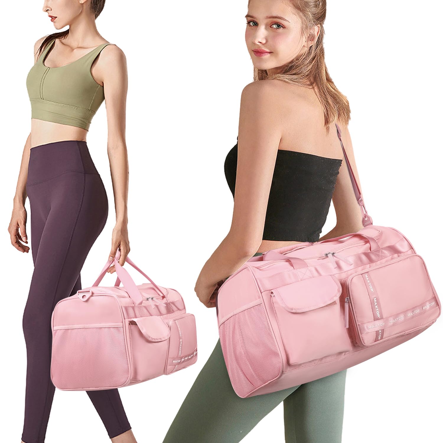 Foto 3 pulgar | Bolsa De Viaje Maxtop Para Mujer De Fin De Semana Con Compartimento Para Zapatos - Venta Internacional.