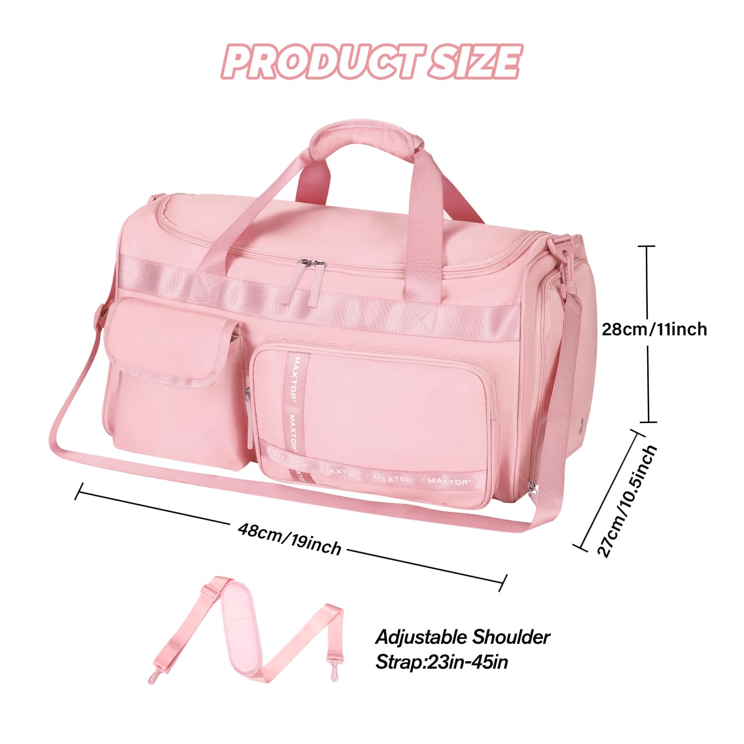 Foto 7 pulgar | Bolsa De Viaje Maxtop Para Mujer De Fin De Semana Con Compartimento Para Zapatos - Venta Internacional.