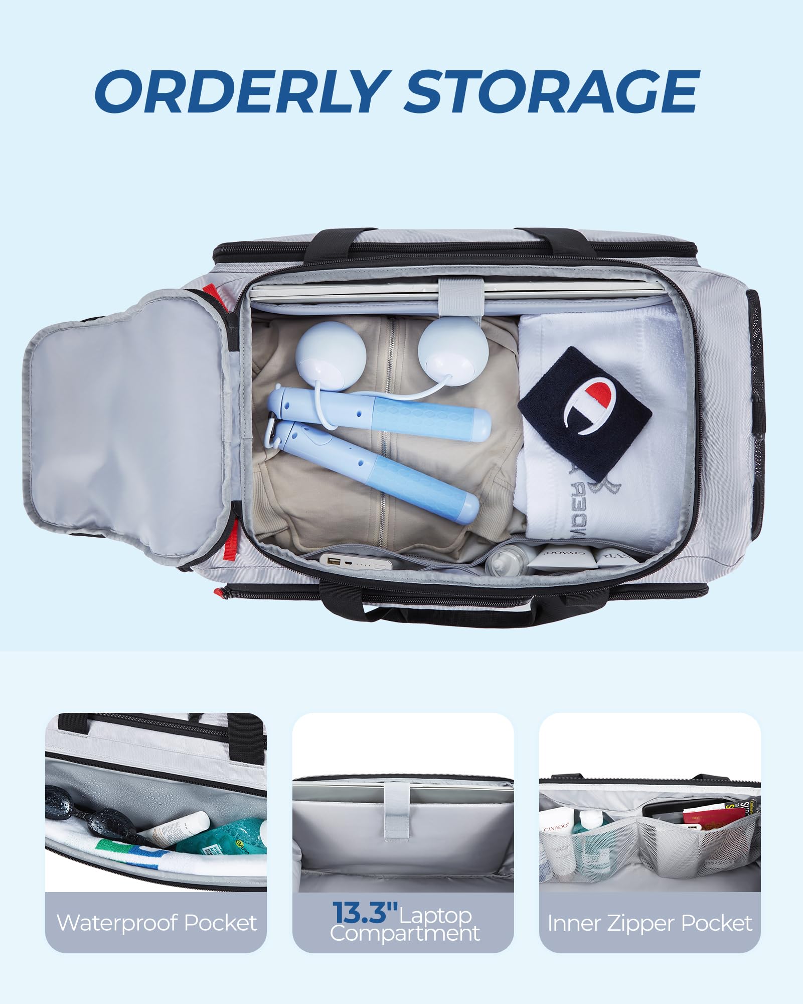 Foto 4 | Bolsa Deportiva De Viaje Bagsmart De 35 Litros Con Compartimento Para Zapatos - Venta Internacional.