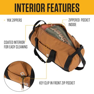 Foto 3 | Bolsa De Lona Carhartt Classic Redonda Con Bolsa Multiusos De 25 Litros, Color Marrón - Venta Internacional.