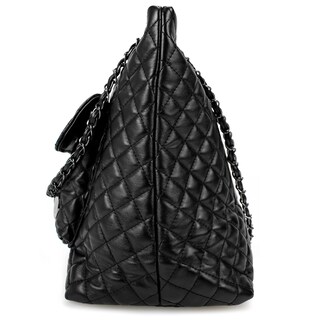 Foto 7 | Bolso Badgley Mischka Diana De Cuero Vegano Acolchado Negro - Venta Internacional.