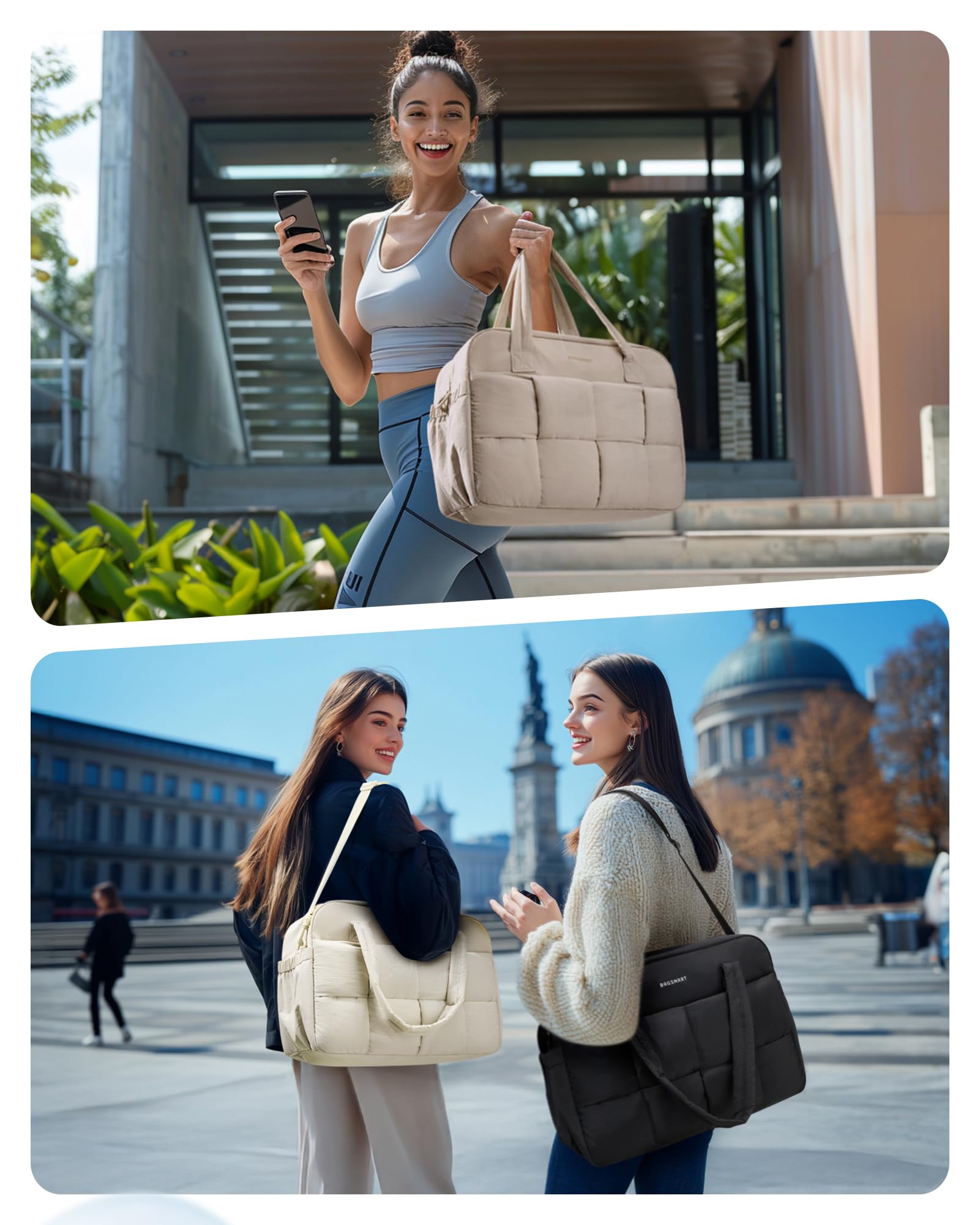 Foto 2 | Bolsa De Viaje Bagsmart Para Mujer, De 29 Litros, Con Compartimento Para Portátil - Venta Internacional.
