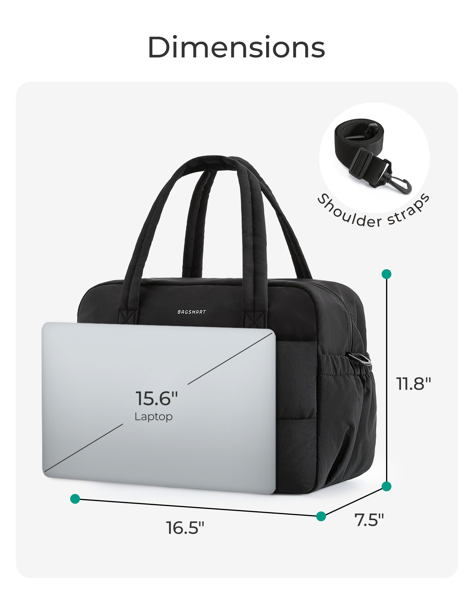 Foto 4 pulgar | Bolsa De Viaje Bagsmart Para Mujer, De 29 Litros, Con Compartimento Para Portátil - Venta Internacional.