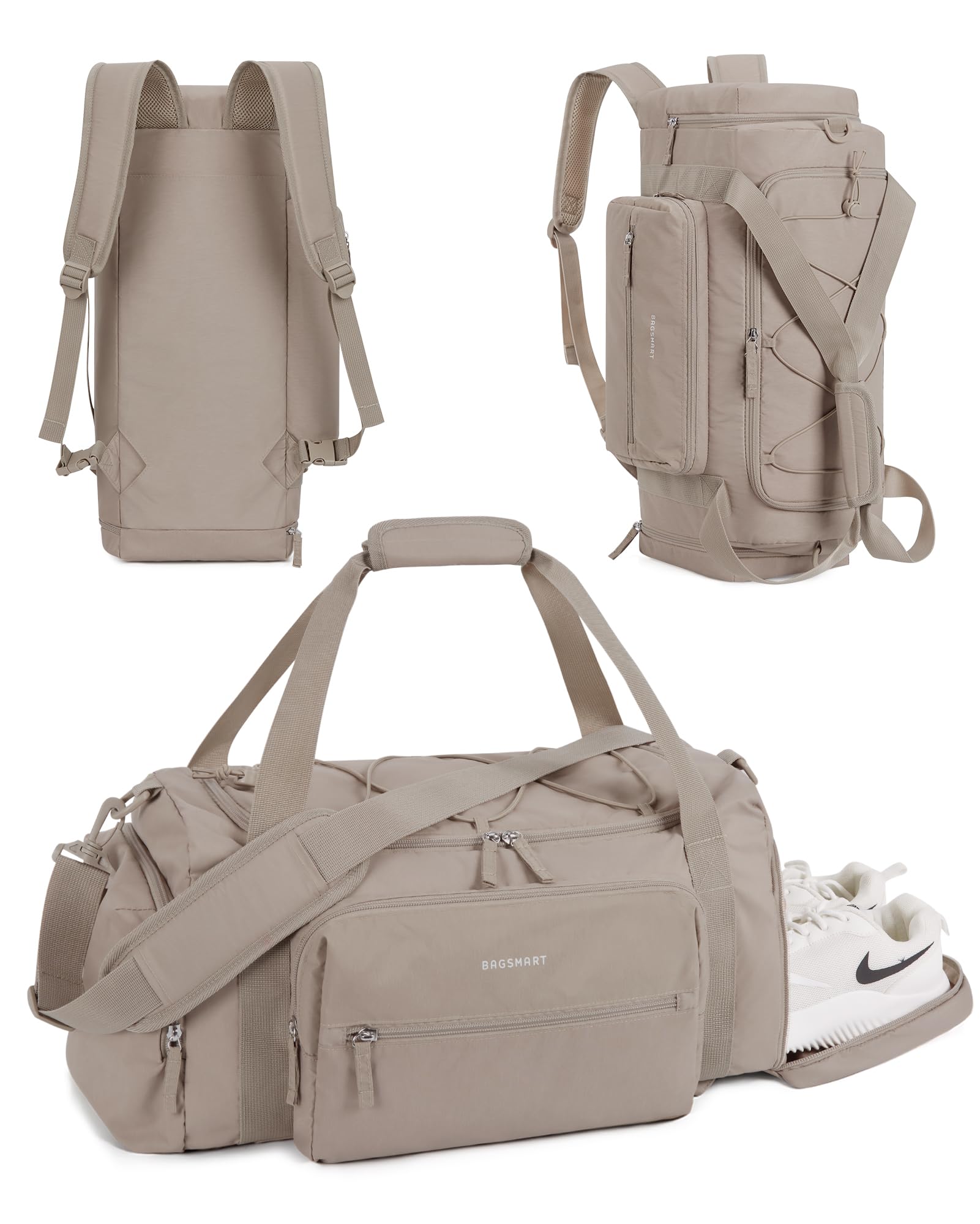 Foto 2 pulgar | Bolsa De Gimnasio Bagsmart 4 En 1 Para Mujer Tsa Lightweight 30l Camel - Venta Internacional.