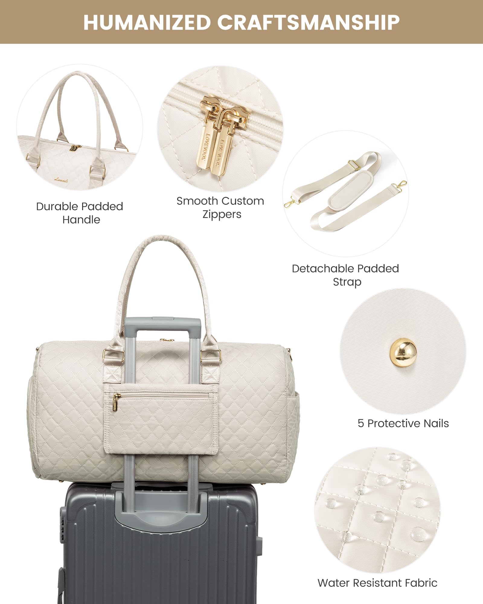Foto 6 pulgar | Bolsa De Viaje Lovevook Para Mujer Con Neceser De 21 Pulgadas - Venta Internacional.