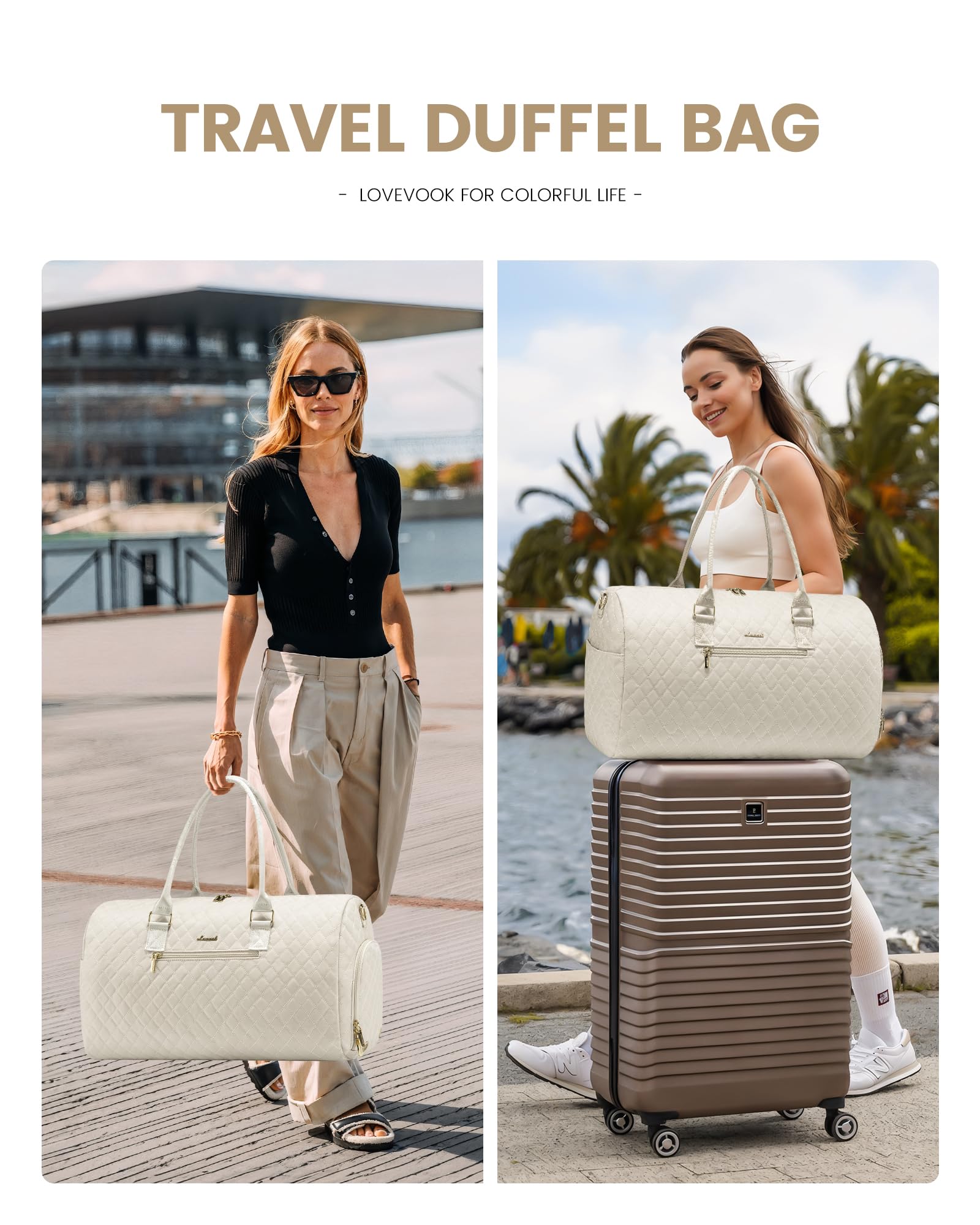 Foto 7 pulgar | Bolsa De Viaje Lovevook Para Mujer Con Neceser De 21 Pulgadas - Venta Internacional.