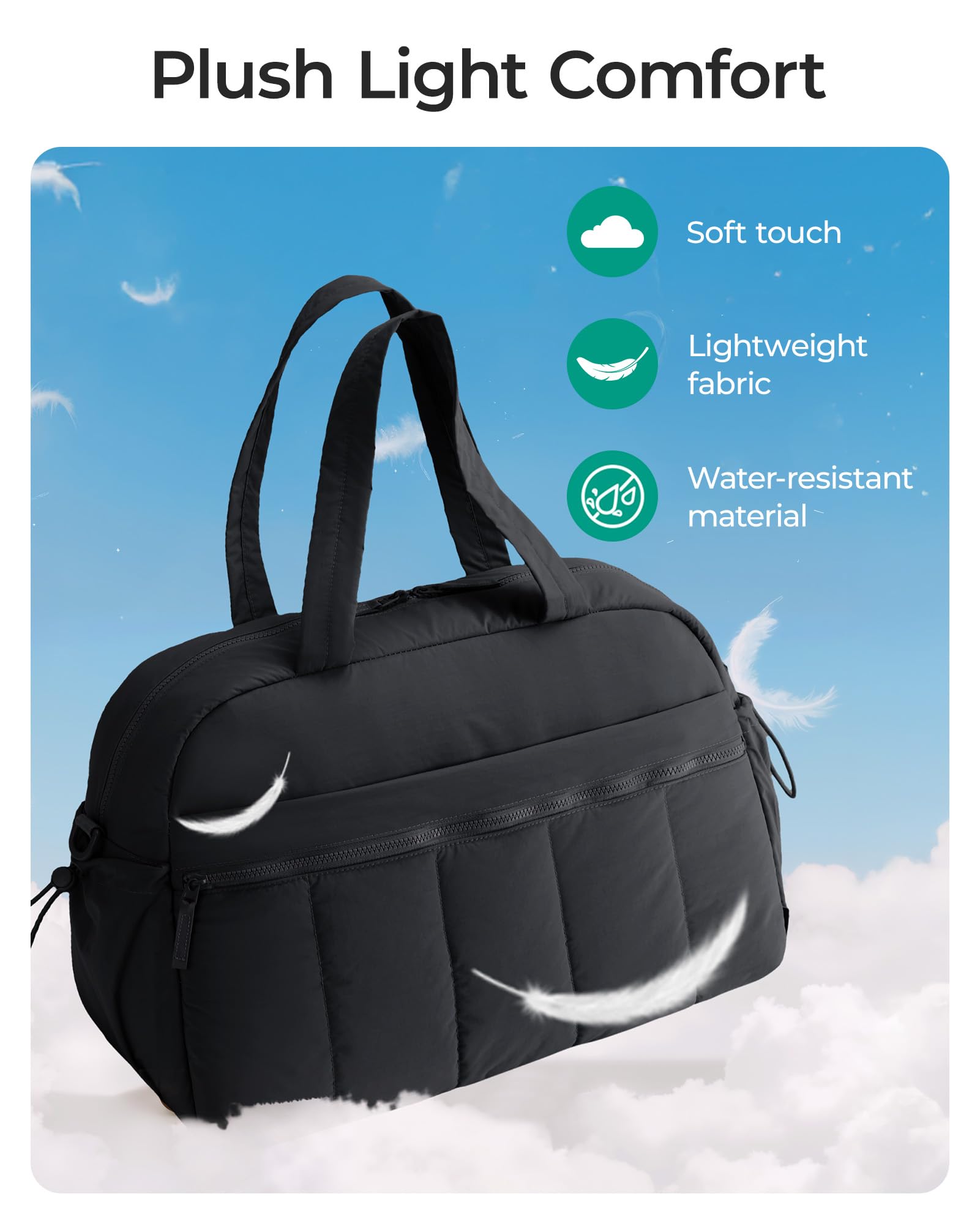 Foto 6 pulgar | Bolsa De Viaje Bagsmart, Ligera, De Mano, De Fin De Semana, Color Negro - Venta Internacional.