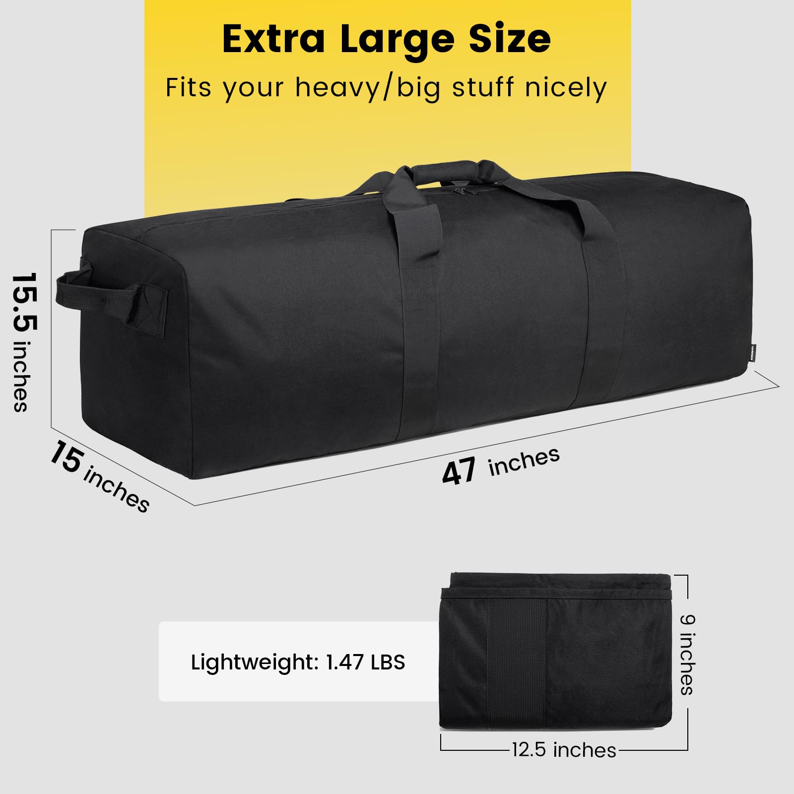 Foto 3 pulgar | Bolsa De Viaje Vorspack 180 L Extra Grande Para Viajes, Color Negro - Venta Internacional.