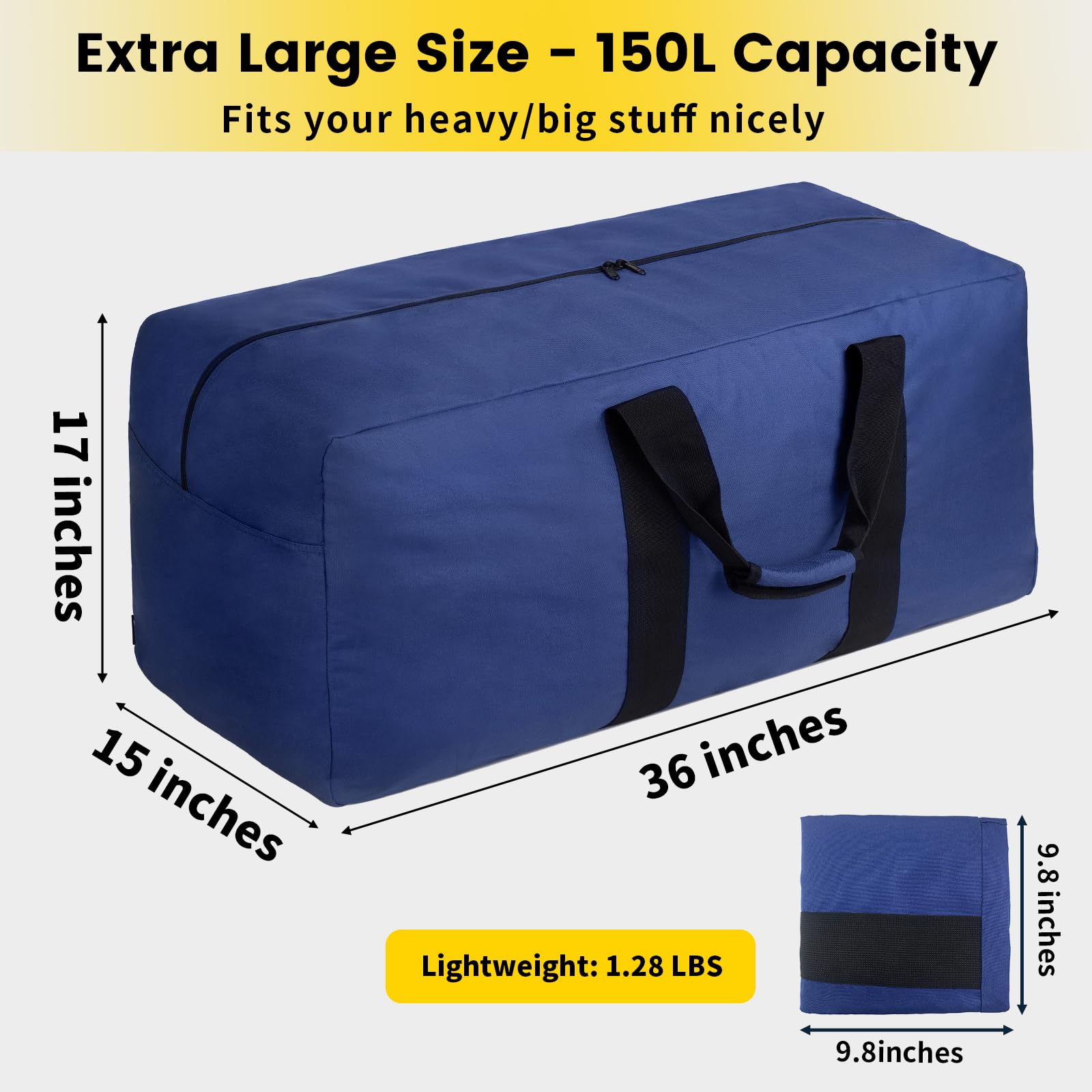 Foto 3 pulgar | Bolsa De Viaje Vorspack Extra Grande De 150 Litros, Color Azul - Venta Internacional.