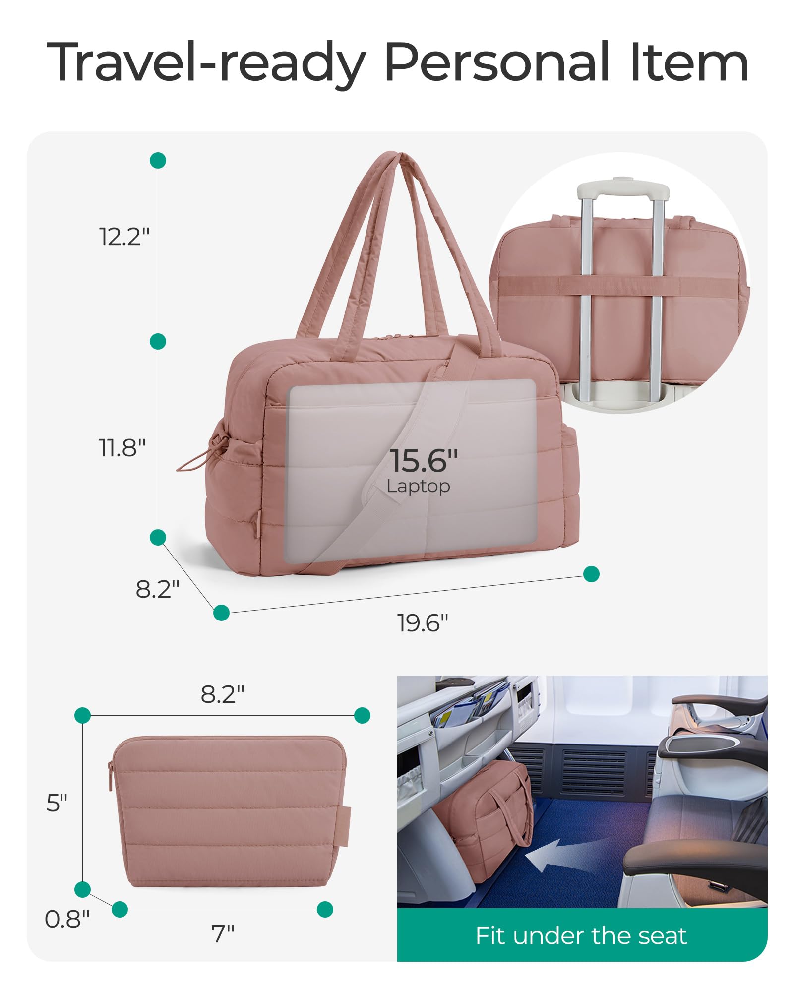 Foto 5 pulgar | Bolsa De Lona Bagsmart Bolsa De Gimnasio Para Mujer, 31 L, Resistente Al Agua - Venta Internacional.