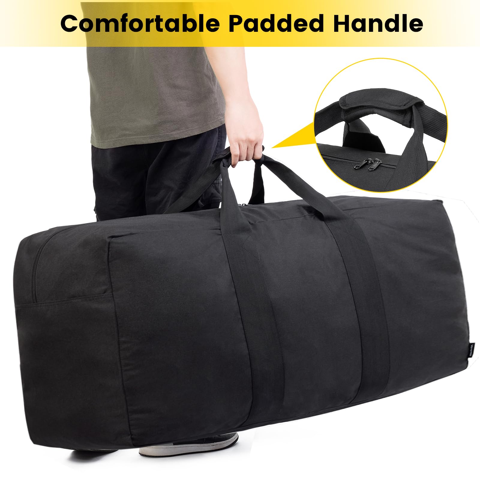 Foto 6 pulgar | Bolsa De Viaje Vorspack Extra Grande De 200 Litros Para Viajes Y Acampadas, Color Negro - Venta Internacional.